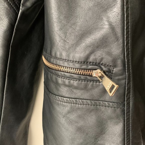 🇺🇸 BEBE faux-leather biker jacket size L/G - Picture 6 of 12